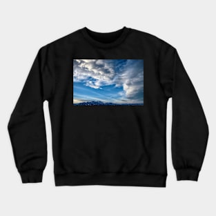 Cloudy Sky Over the Flatiron Mountains Crewneck Sweatshirt